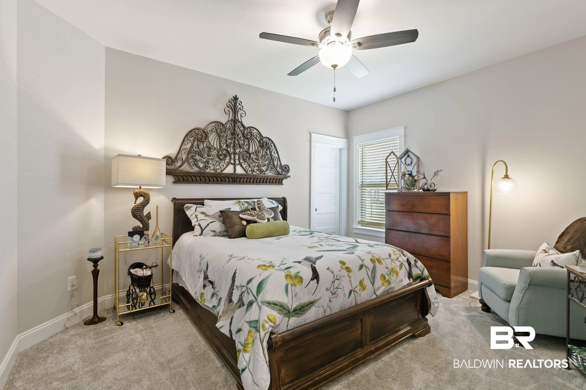 291 Hemlock Drive Fairhope, AL 36532 - Photo 41 of 65 Bedroom with carpet and ceiling fan