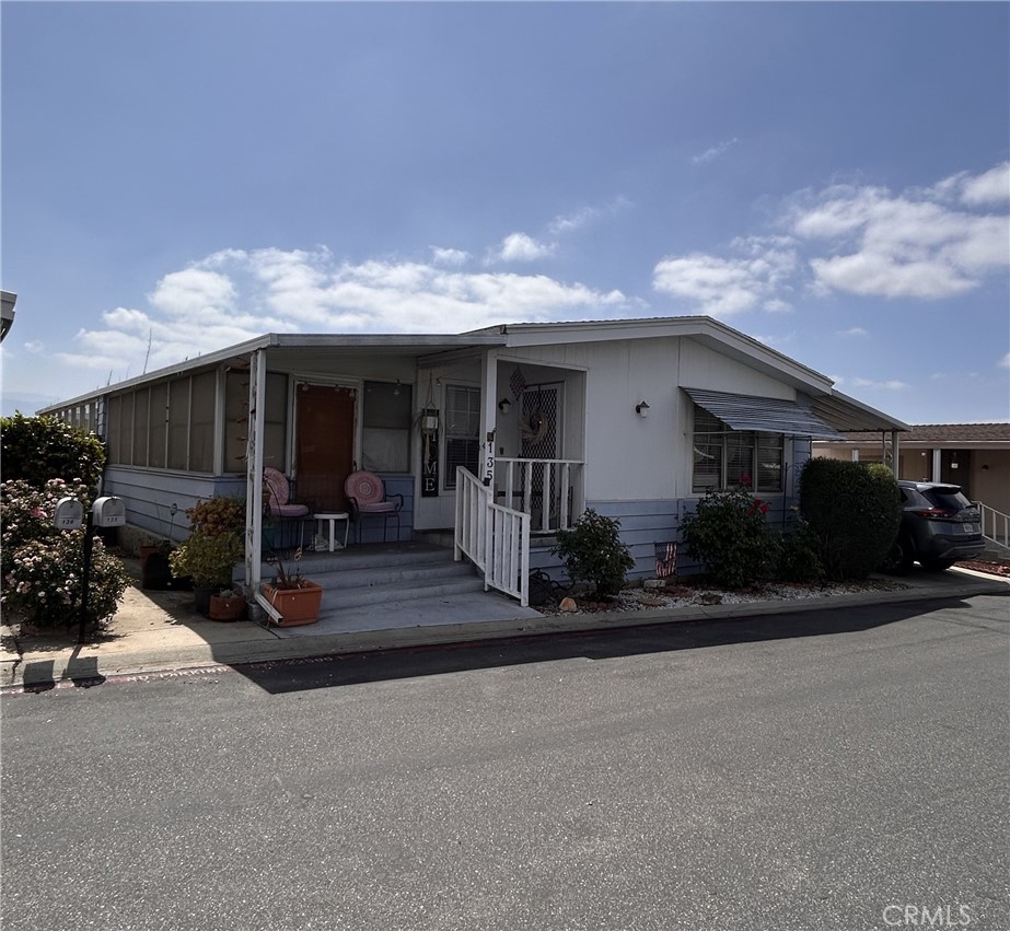 a view of a house with patio