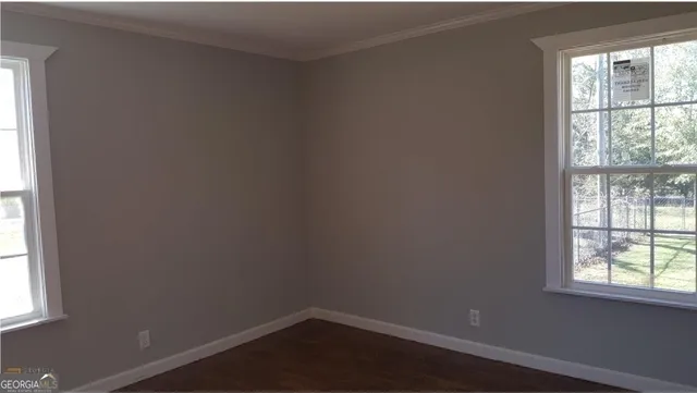 an empty room with a window