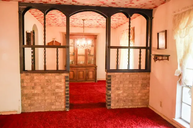 a large room with a outdoor space