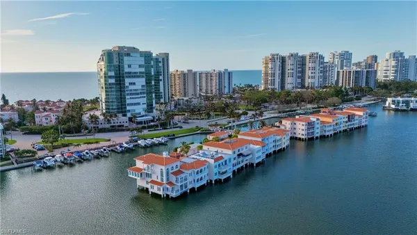 a view of a city with tall buildings