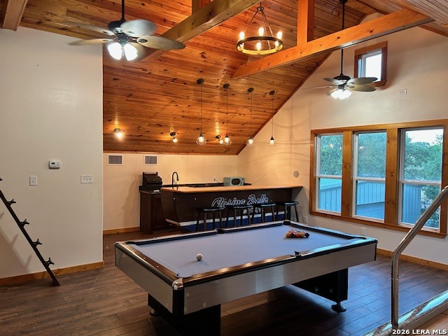 707 Faurie Road, Unit GARAGE APARTMENT Lakehills, TX 78063 - Photo 2 of 9 a room with furniture pool table and wooden floor