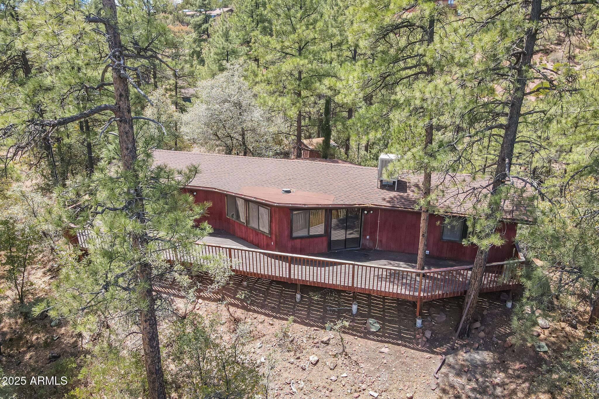 3524 Kelly Circle Pine, AZ 85544 - Photo 52 of 69 aerial view of a house with a yard and large trees