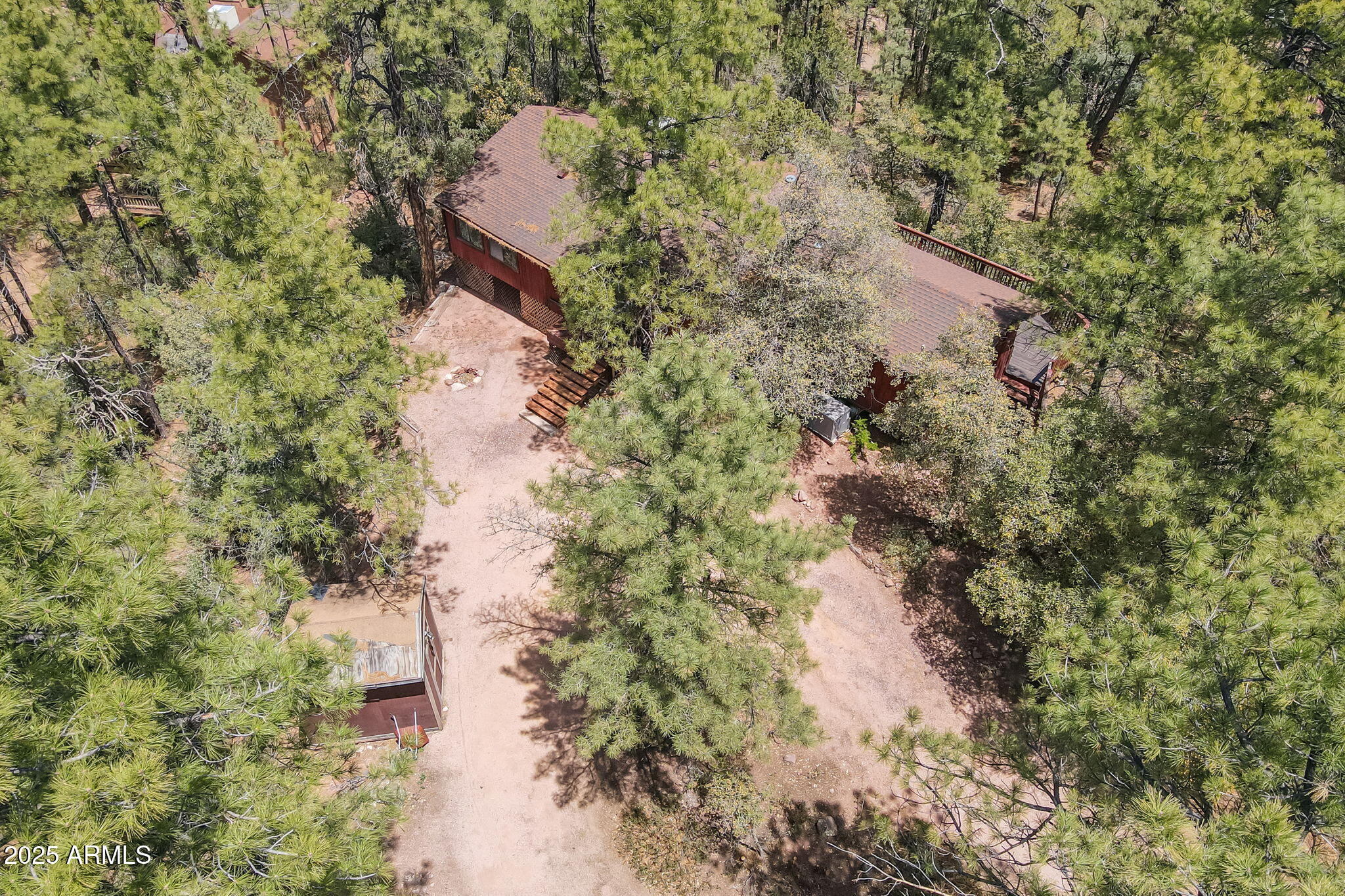 3524 Kelly Circle Pine, AZ 85544 - Photo 57 of 69 a aerial view of house with yard and mountain view