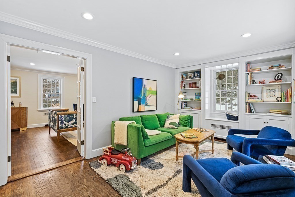 35 Sawyer Road Wellesley, MA 02481 - Photo 12 of 27 a living room with furniture and a wooden floor