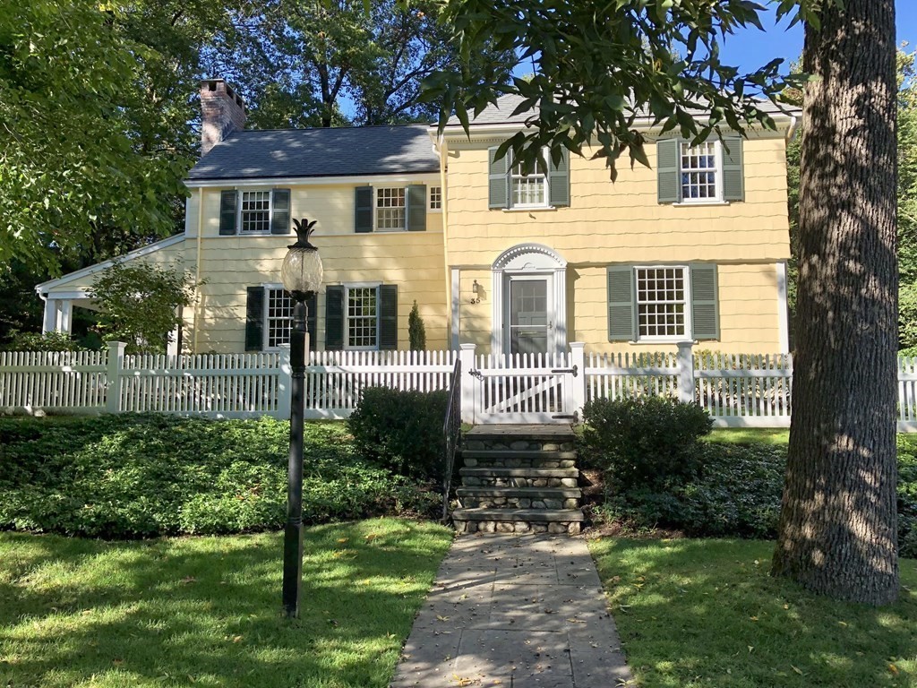 35 Sawyer Road Wellesley, MA 02481 - Photo 2 of 27 a front view of a house with a yard