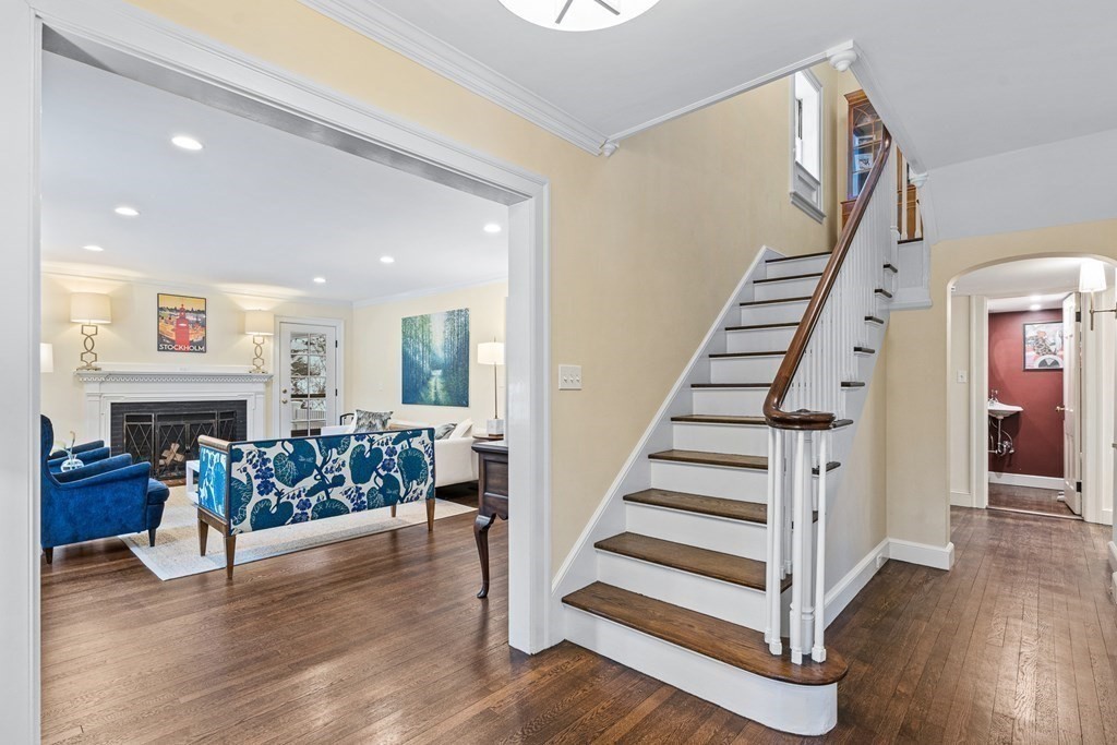 35 Sawyer Road Wellesley, MA 02481 - Photo 3 of 27 a living room with furniture and wooden floors