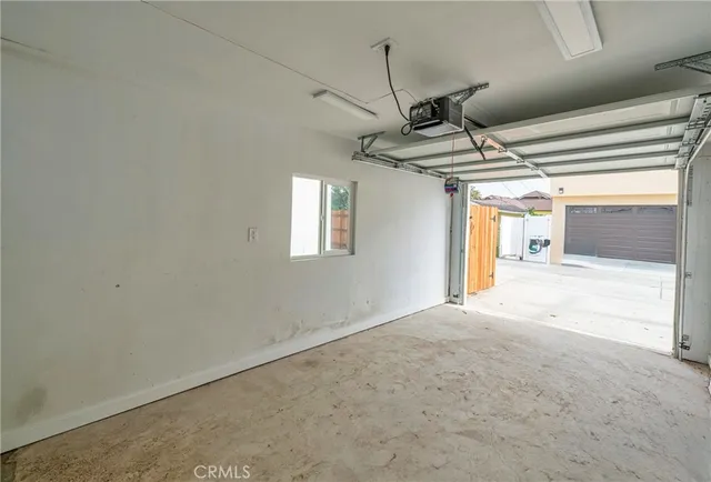 a view of a room with a window