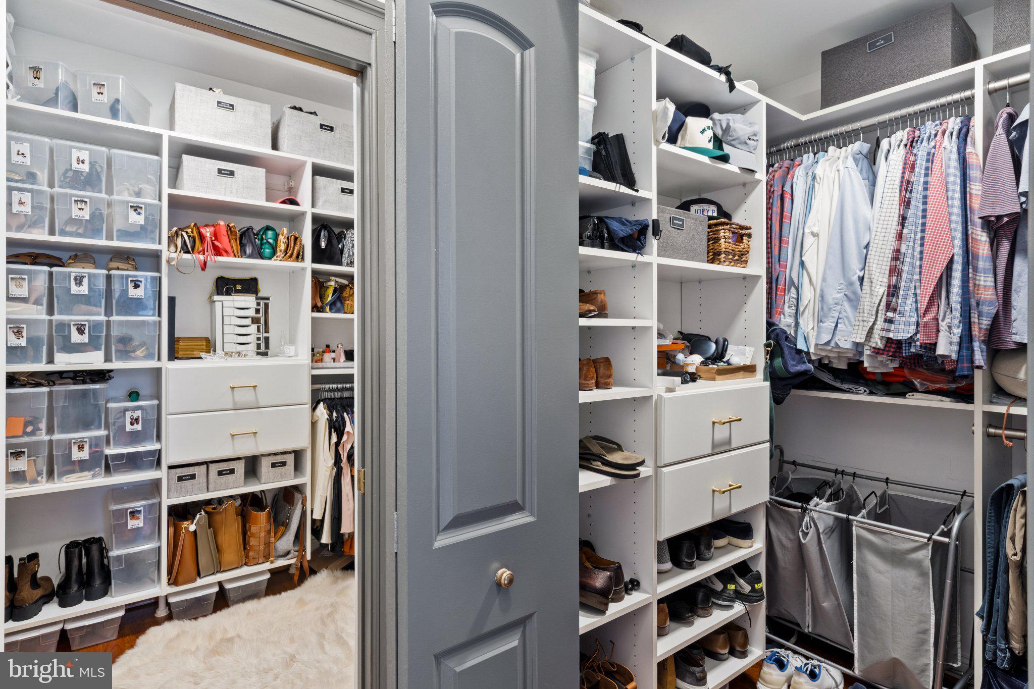 1013 Clinton Street Philadelphia, PA 19107 - Photo 27 of 53 a view of walk in closet with clothes and shoes