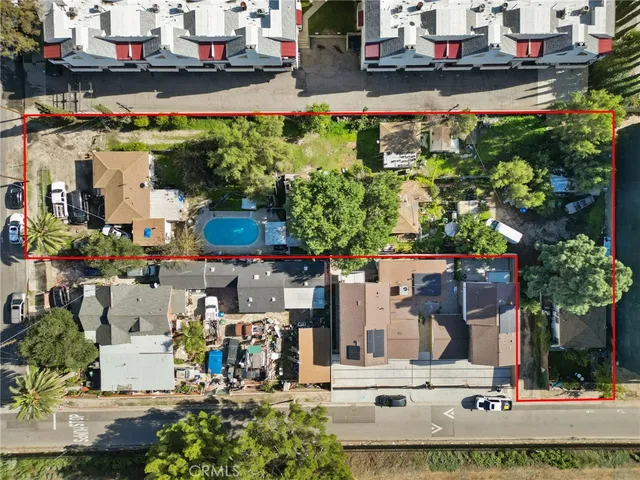 a view of street with sitting area