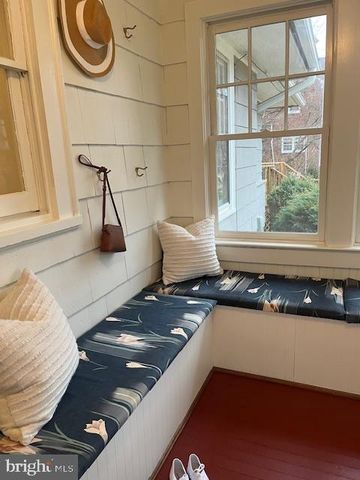 a living room with a large window