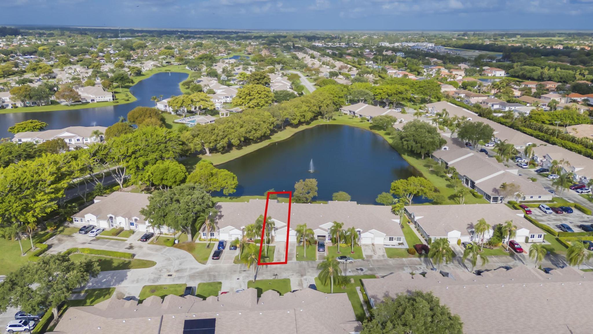 9130 Vineland Court, Unit C Boca Raton, FL 33496 - Photo 57 of 81 an aerial view of residential houses with outdoor space
