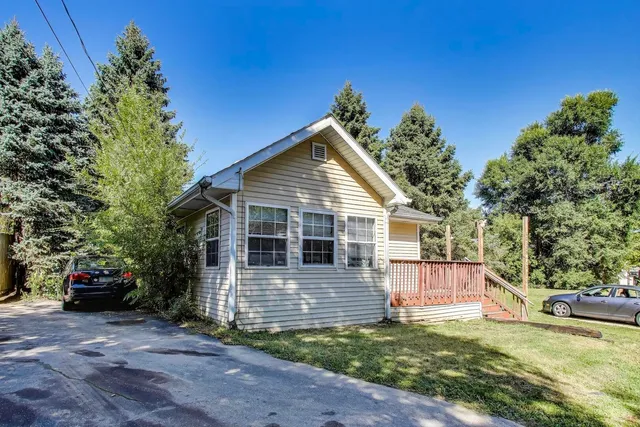 a view of a house with a patio