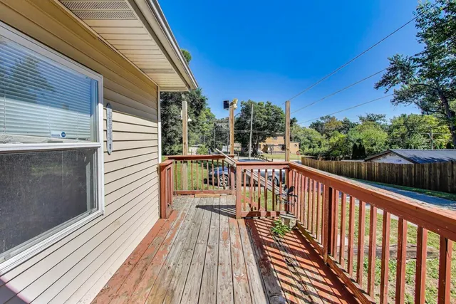 a view of balcony of a house