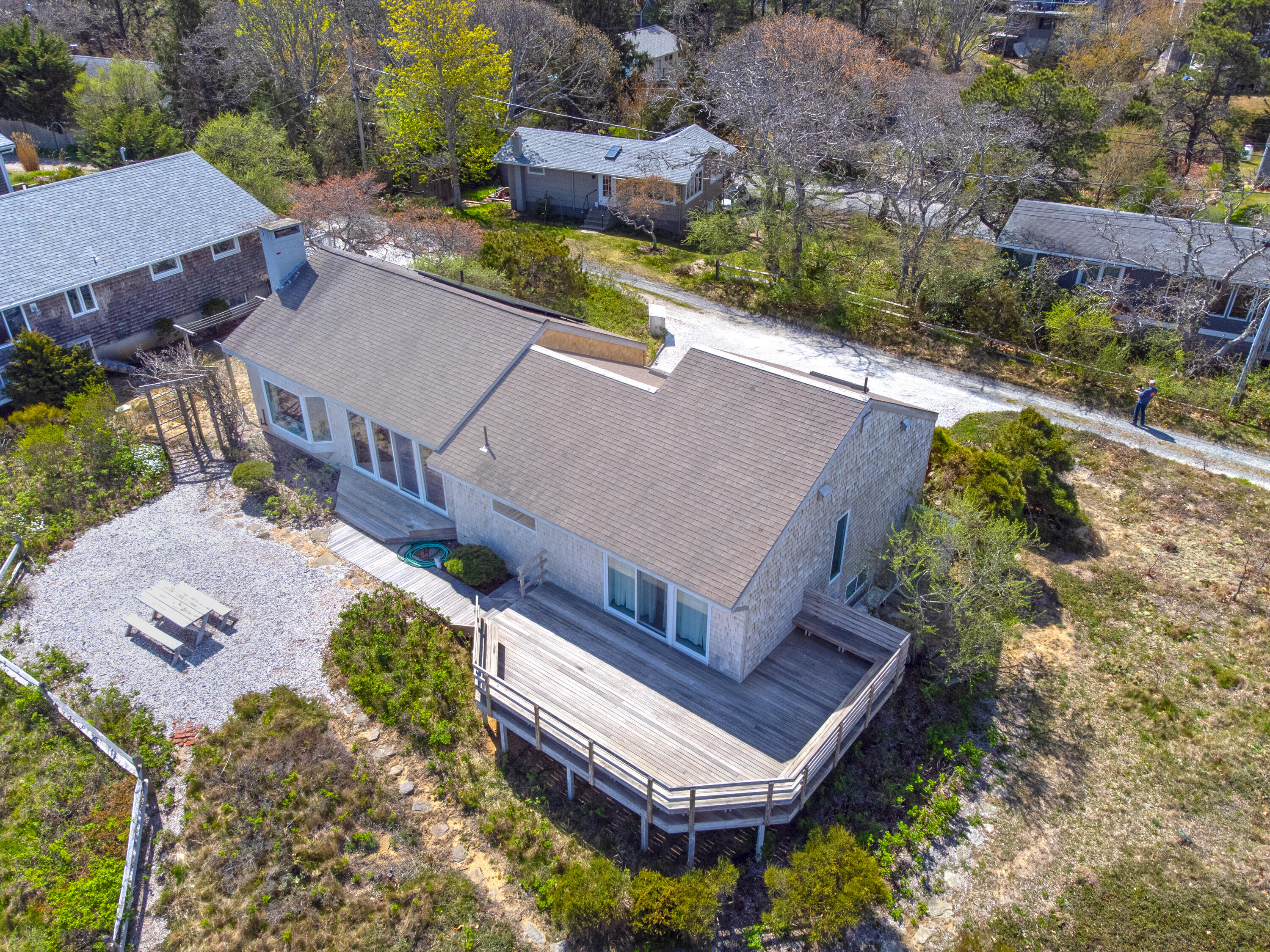 40 Ione Road Wellfleet, MA 02667 - Photo 5 of 30 an aerial view of a house with a garden