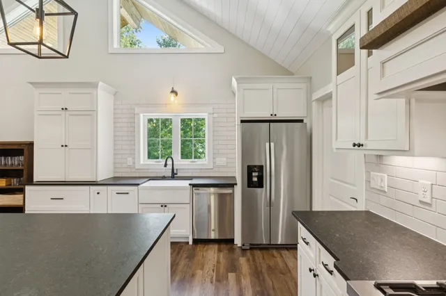 a view of swimming pool with a yard