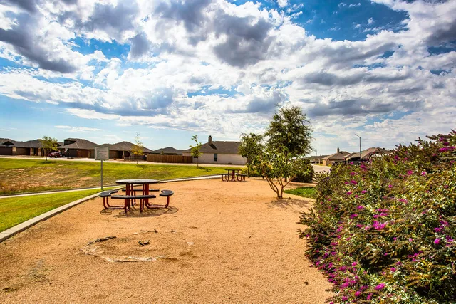 a view of a lake with a terrace