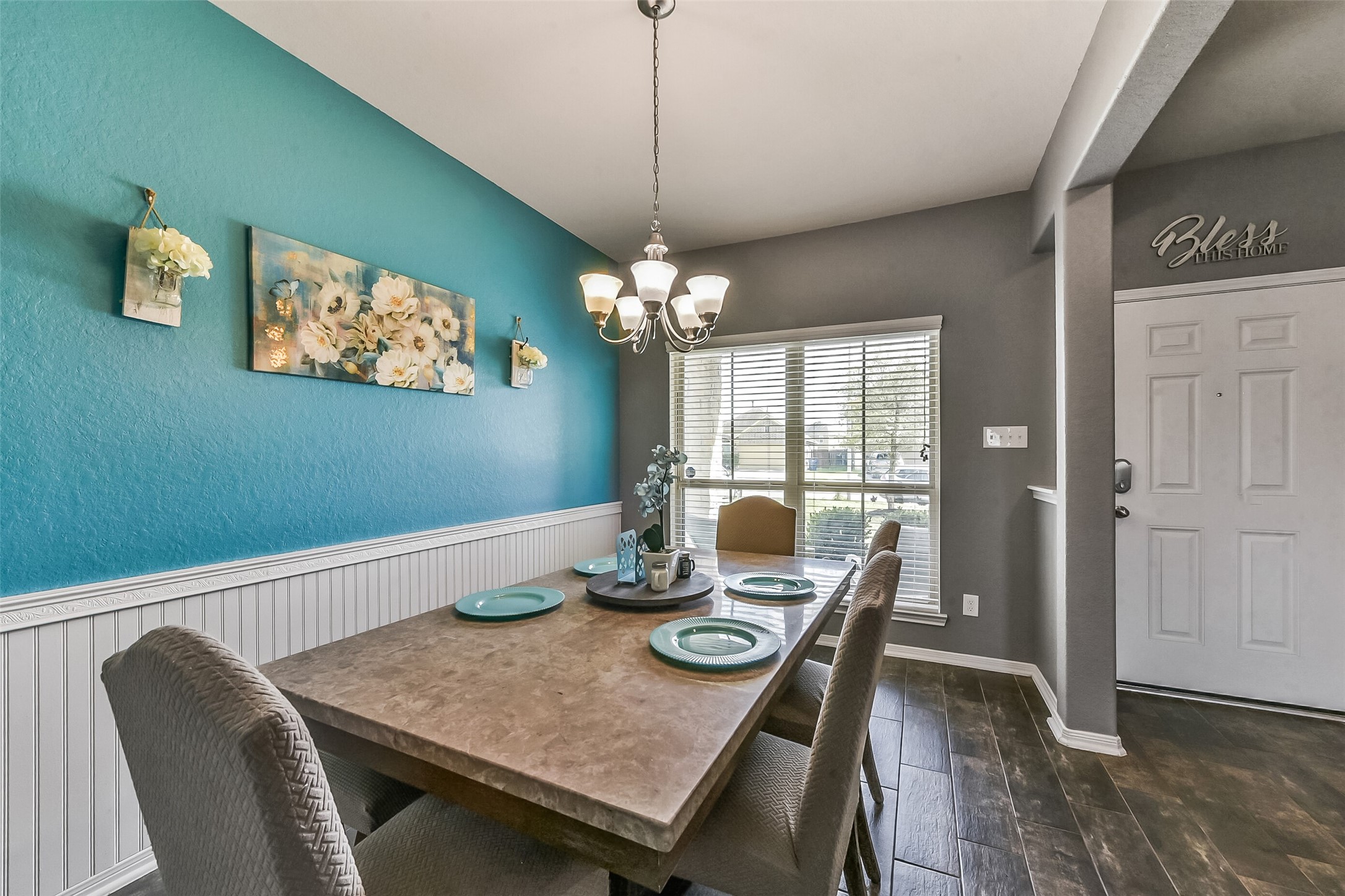 29418 Ridge Clearing Trail Spring, TX 77386 - Photo 6 of 37 a view of a dining room with furniture window and wooden floor