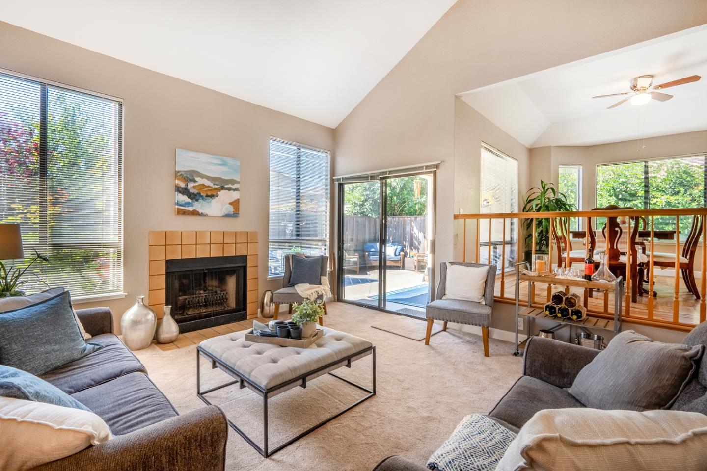 2153 Darnis Circle Morgan Hill, CA 95037 - Photo 6 of 33 a living room with furniture and a fireplace