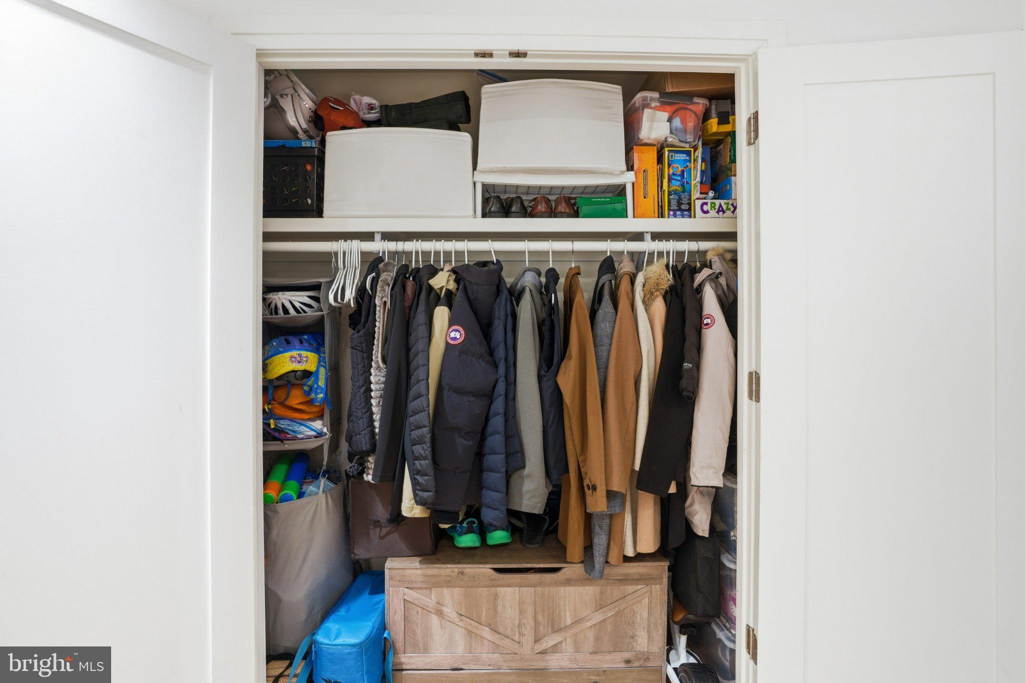 2501 M Street Northwest, Unit 209 Washington, DC 20037 - Photo 30 of 48 a view of walk in closet with clothes and shoes