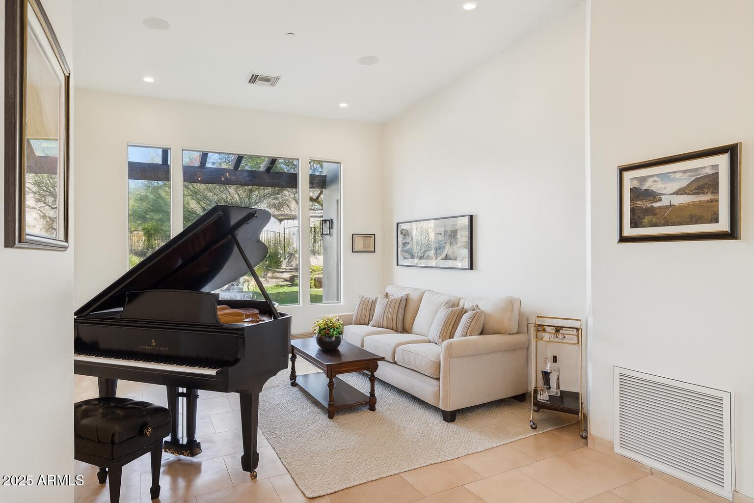 13174 East Geronimo Road Scottsdale, AZ 85259 - Photo 16 of 60 Elegant Living Room with Grand Piano
