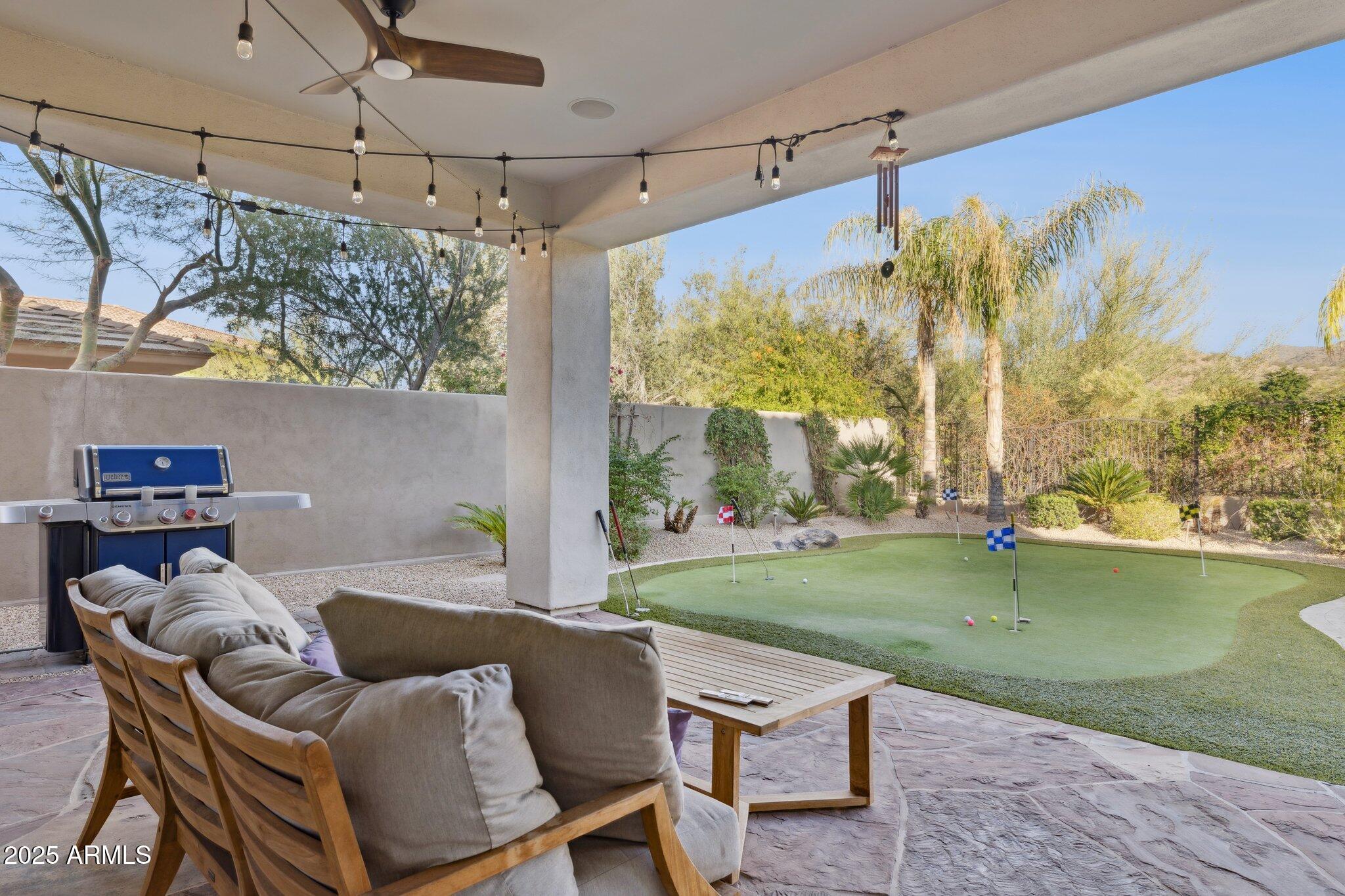 13174 East Geronimo Road Scottsdale, AZ 85259 - Photo 48 of 60 Covered patio & putting green