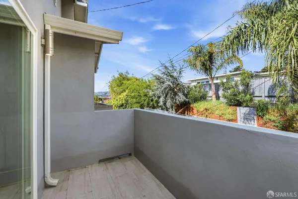 a view of a balcony
