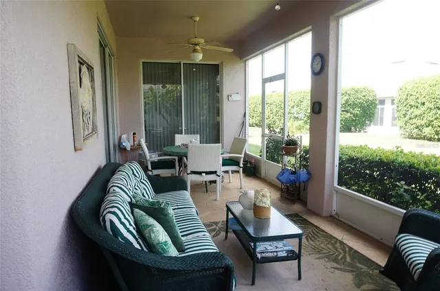 a view of a house with a patio