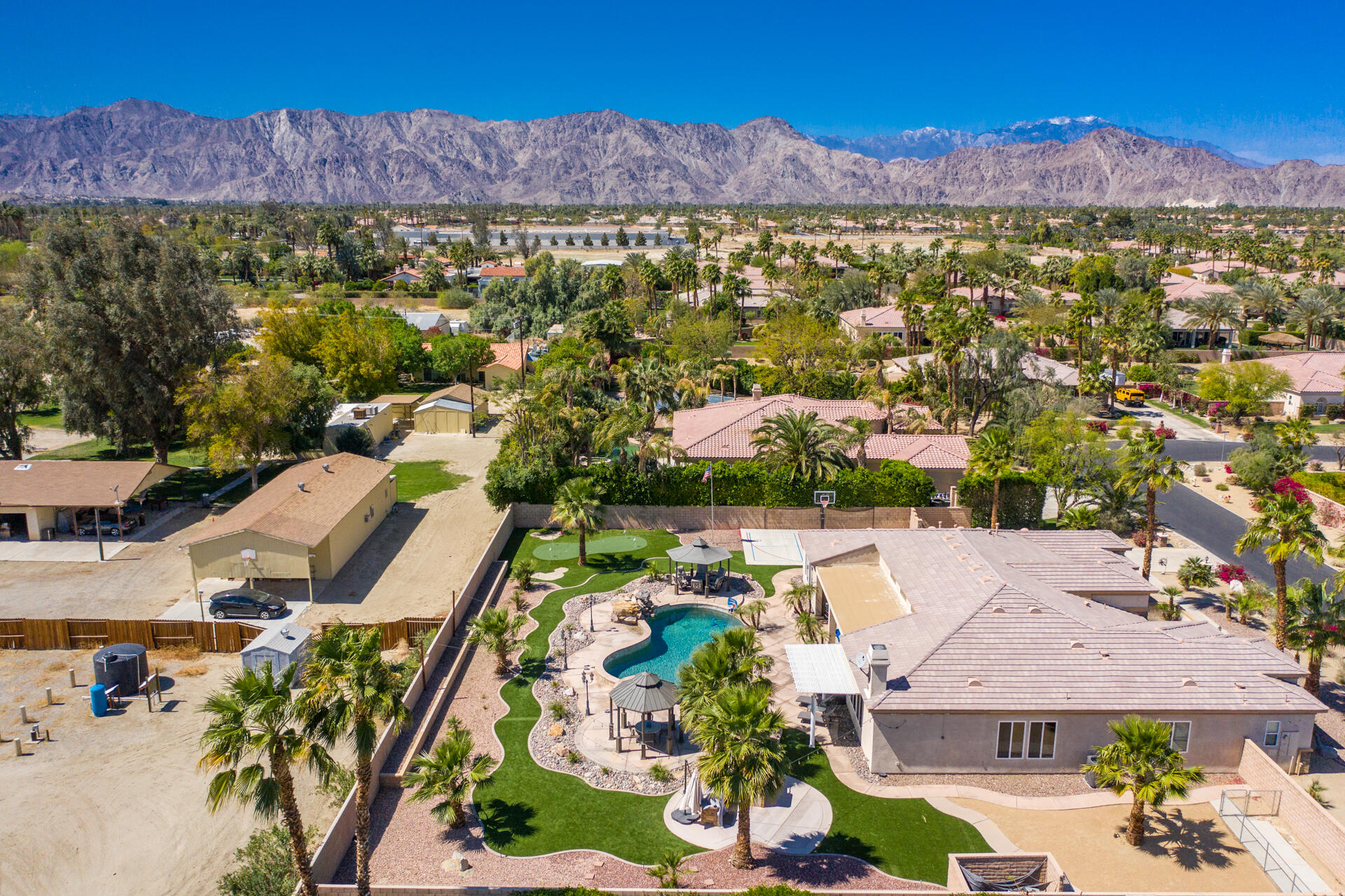 80445 Paria Way Indio, CA 92201 - Photo 63 of 70 an aerial view of residential houses with outdoor space