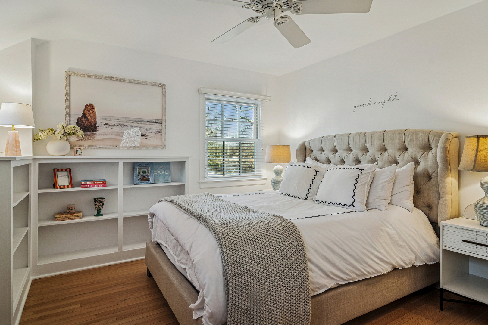 240 Elm Road Barrington, IL 60010 - Photo 39 of 56 a bedroom with a bed and a chandelier