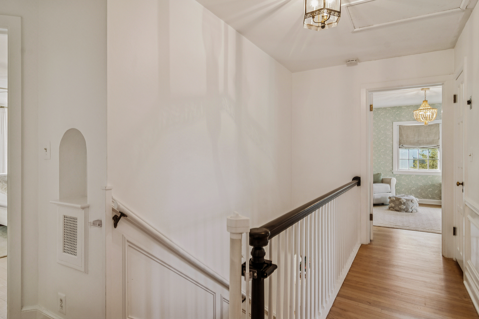 240 Elm Road Barrington, IL 60010 - Photo 40 of 56 a view of a hallway with wooden floor and staircase