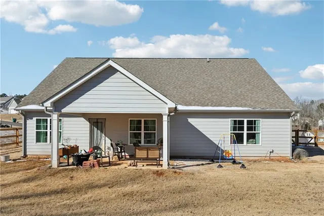 a view of a house with a patio