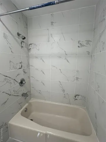 a bathroom with a bath tub and a shower