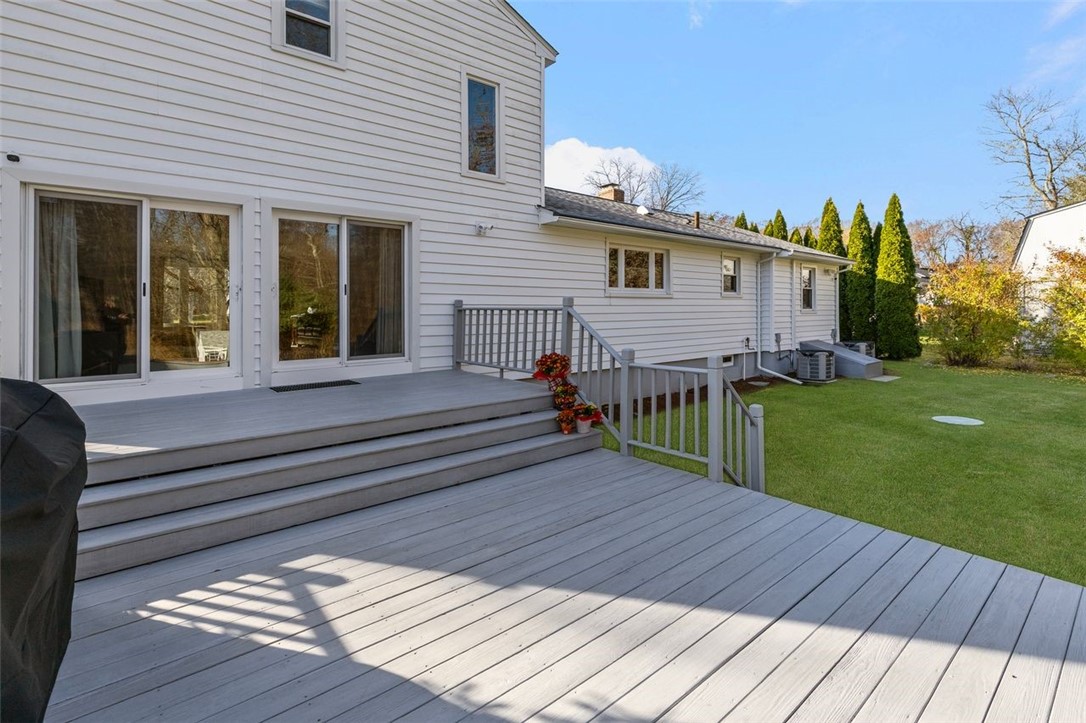 117 Moccasin Trail Cranston, RI 02921 - Photo 32 of 43 Deck - Multi layer deck overlooking private back yard.