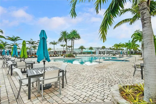 a view of outdoor space with seating area