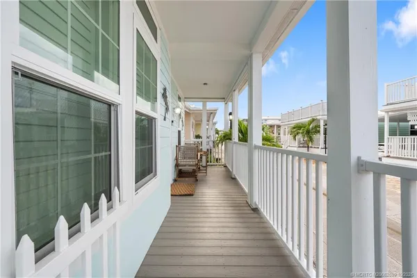 a view of a balcony
