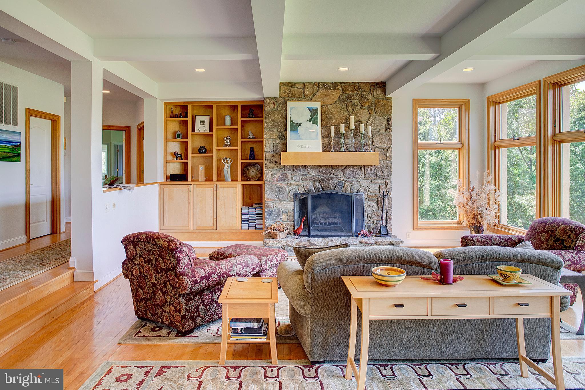 20781 Unison Road Round Hill, VA 20141 - Photo 6 of 64 Stone fireplace and built in shelving
