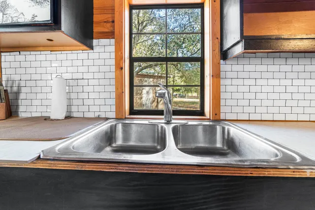 a view of street with sitting area