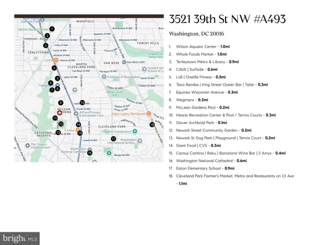 $775,000 | 3521 39th Street Northwest, Unit A493, Washington, DC 20016