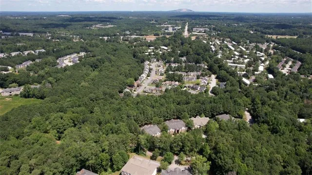 an aerial view of multiple house
