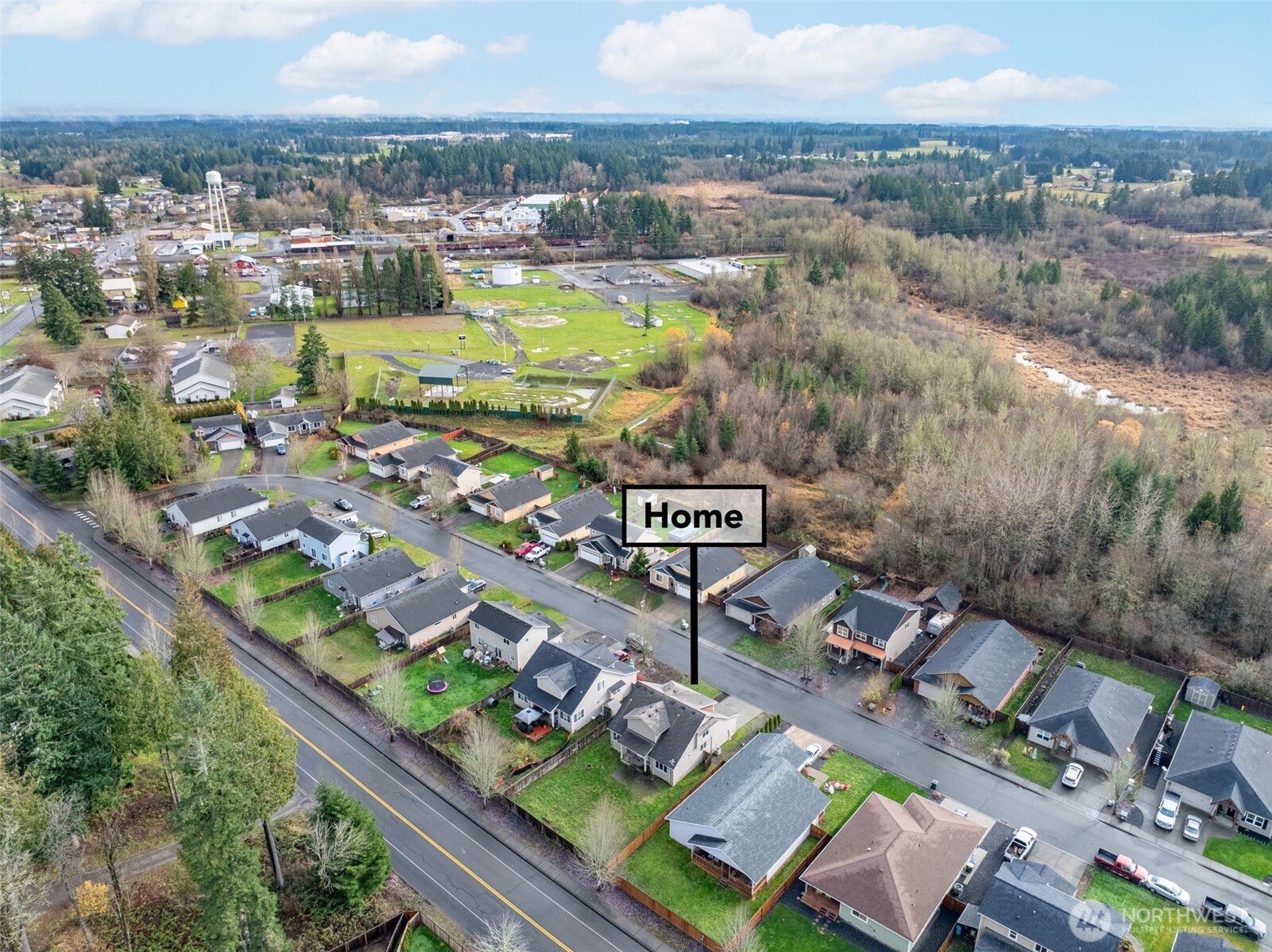 254 Parkside Loop Chehalis, WA 98532 - Photo 40 of 40 an aerial view of residential houses with outdoor space
