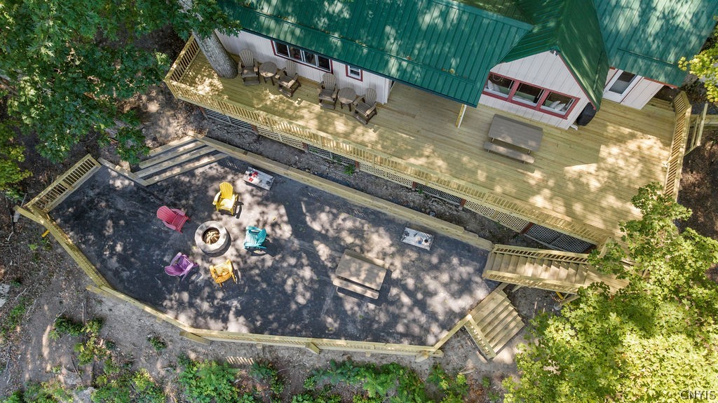 126 Ridings Drive Homer, NY 13077 - Photo 31 of 43 Aerial - Rear deck & pire pit area