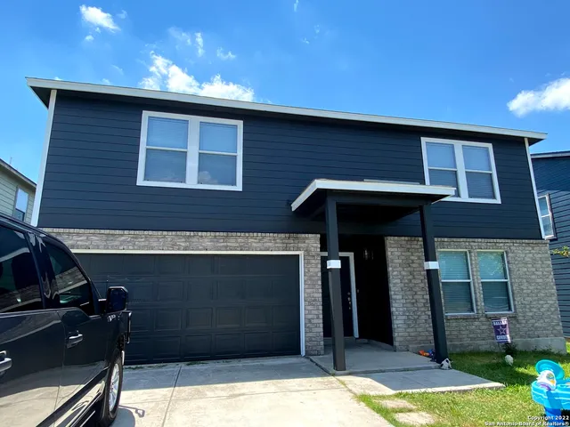 a front view of a house