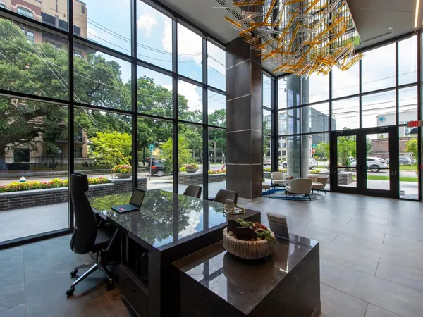 a outdoor space with patio furniture