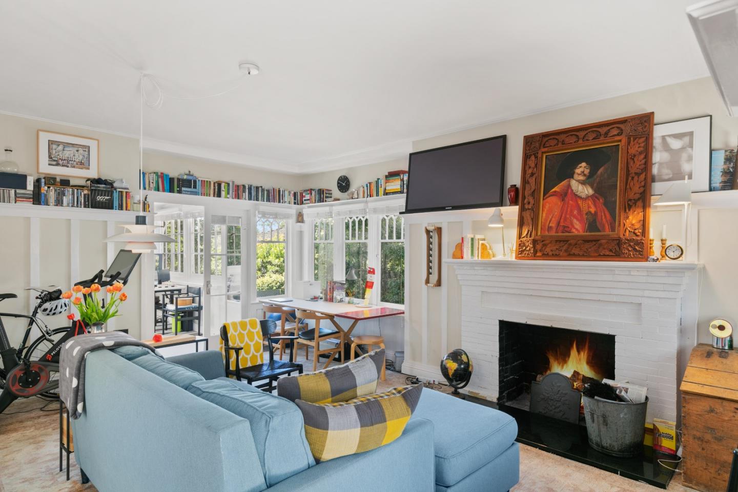 3 Ocean Avenue Carmel, CA 93921 - Photo 6 of 16 a living room with furniture and a fireplace