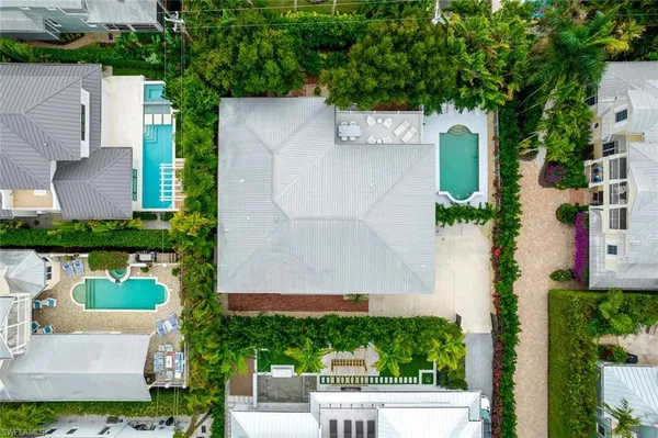 an aerial view of multiple houses