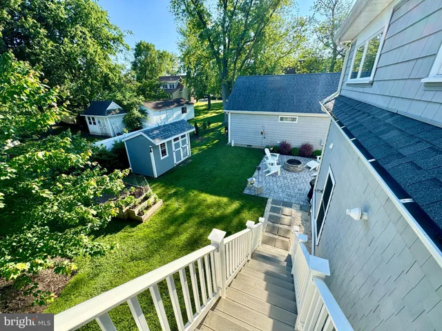 a backyard of a house with seating space