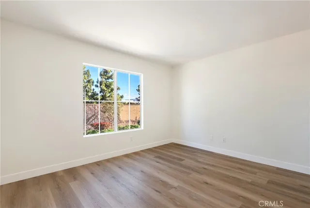 an empty room with a window
