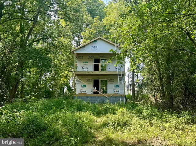 a front view of a house with yard and trees