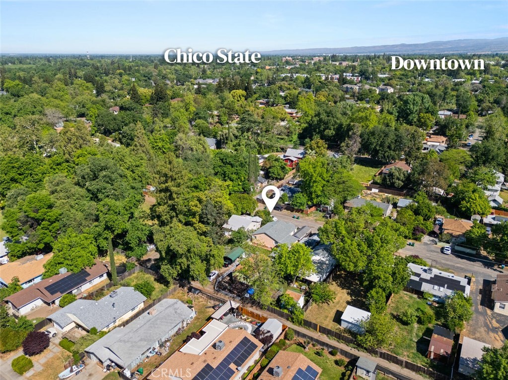 1012 Poppy Street Chico, CA 95928 - Photo 36 of 37 an aerial view of a house with a yard